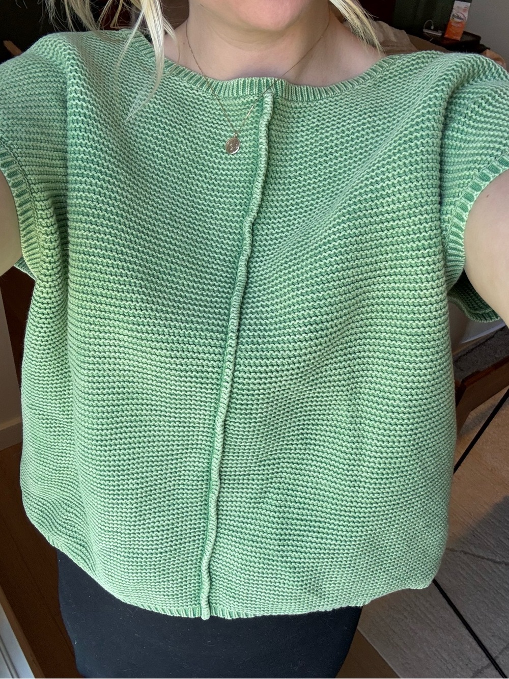 FatFace 100% Cotton Textured Knit Top Sweater Cottagecore Coastal Summer Vintage